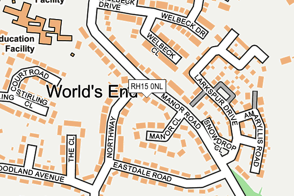 RH15 0NL map - OS OpenMap – Local (Ordnance Survey)