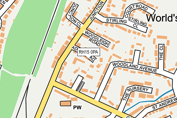 RH15 0PA map - OS OpenMap – Local (Ordnance Survey)