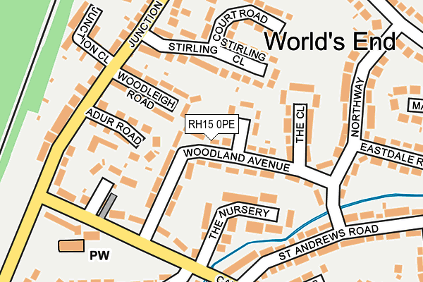 RH15 0PE map - OS OpenMap – Local (Ordnance Survey)