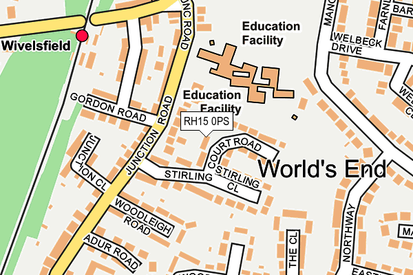 RH15 0PS map - OS OpenMap – Local (Ordnance Survey)