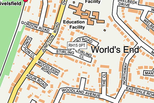 RH15 0PT map - OS OpenMap – Local (Ordnance Survey)