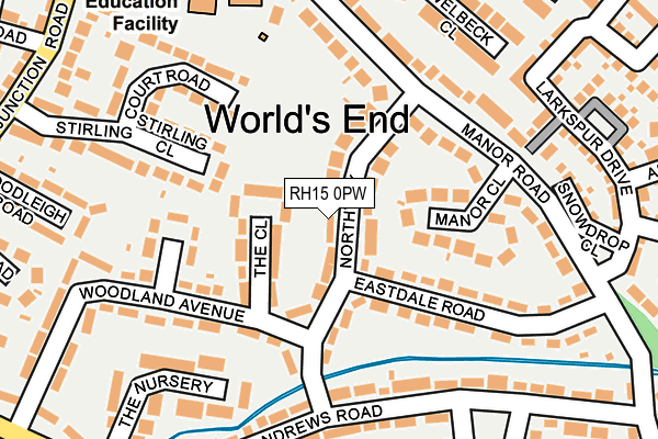 RH15 0PW map - OS OpenMap – Local (Ordnance Survey)