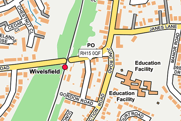 RH15 0QF map - OS OpenMap – Local (Ordnance Survey)