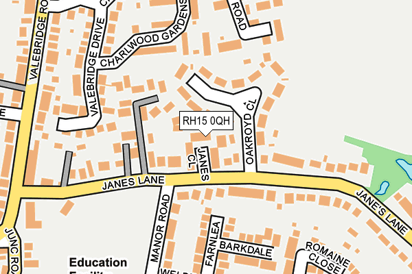 RH15 0QH map - OS OpenMap – Local (Ordnance Survey)