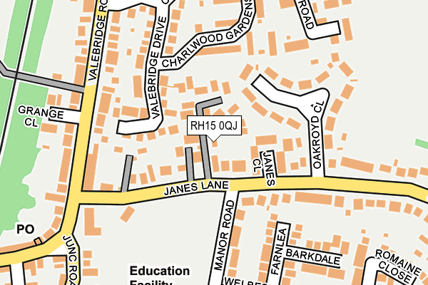 RH15 0QJ map - OS OpenMap – Local (Ordnance Survey)