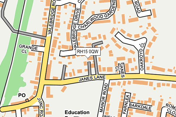 RH15 0QW map - OS OpenMap – Local (Ordnance Survey)