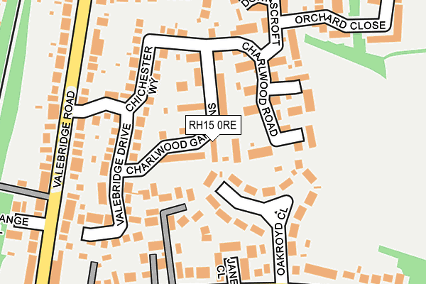 RH15 0RE map - OS OpenMap – Local (Ordnance Survey)