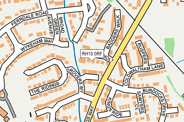 RH15 0RF map - OS OpenMap – Local (Ordnance Survey)