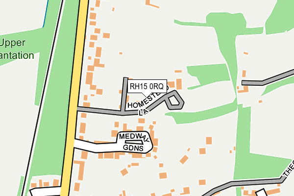 RH15 0RQ map - OS OpenMap – Local (Ordnance Survey)