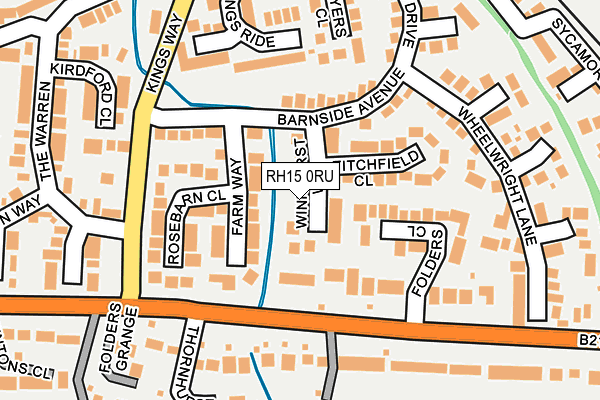 RH15 0RU map - OS OpenMap – Local (Ordnance Survey)