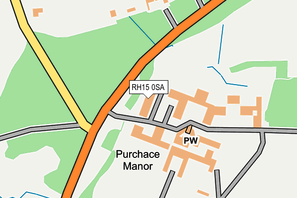 RH15 0SA map - OS OpenMap – Local (Ordnance Survey)
