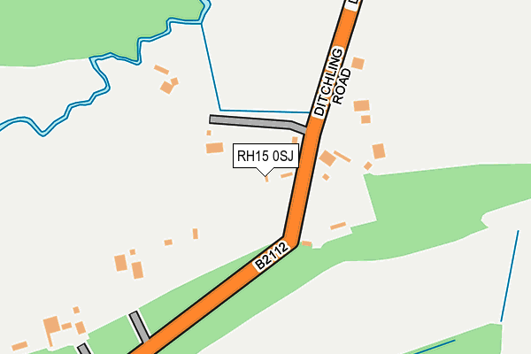 RH15 0SJ map - OS OpenMap – Local (Ordnance Survey)
