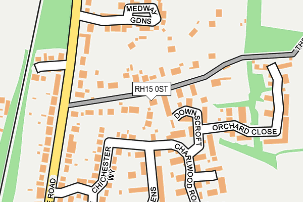 RH15 0ST map - OS OpenMap – Local (Ordnance Survey)