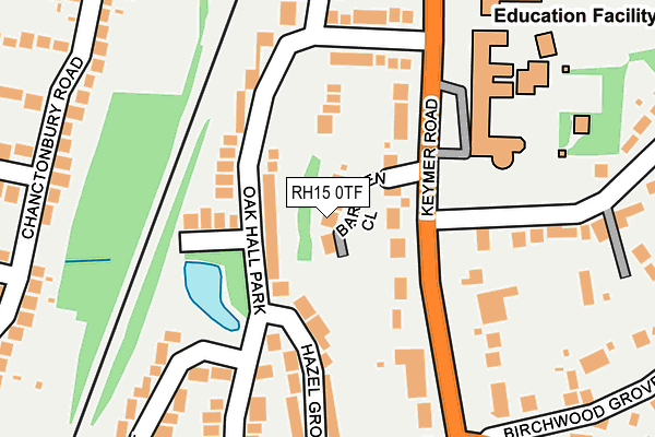 RH15 0TF map - OS OpenMap – Local (Ordnance Survey)