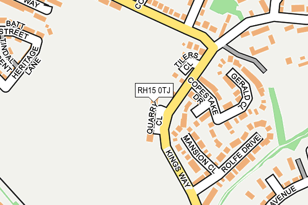 RH15 0TJ map - OS OpenMap – Local (Ordnance Survey)