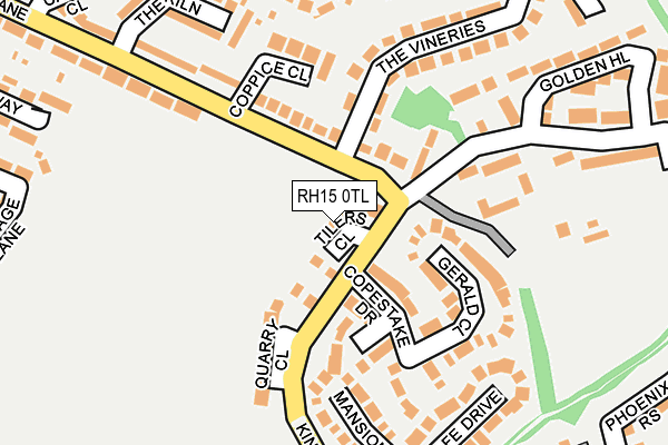 RH15 0TL map - OS OpenMap – Local (Ordnance Survey)