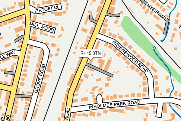 RH15 0TN map - OS OpenMap – Local (Ordnance Survey)