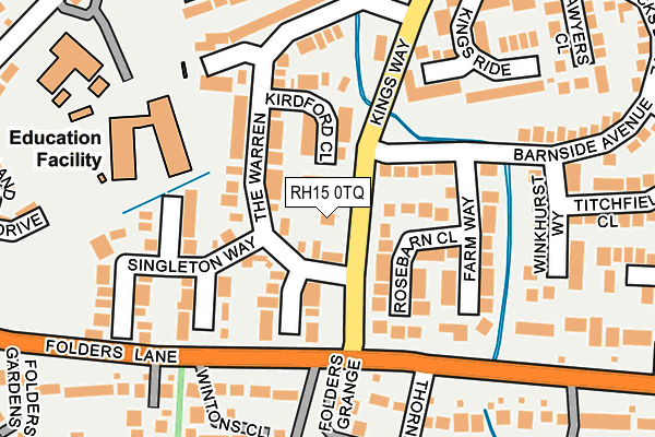 RH15 0TQ map - OS OpenMap – Local (Ordnance Survey)