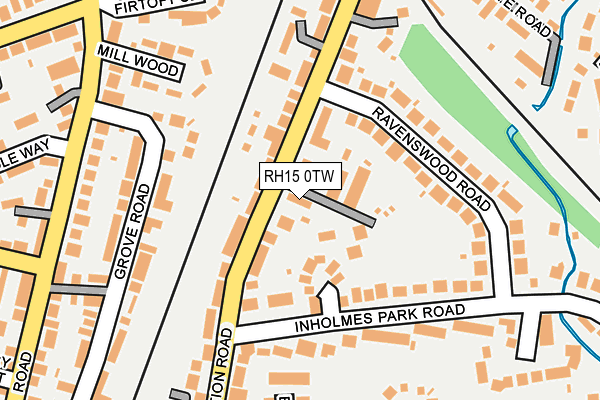 RH15 0TW map - OS OpenMap – Local (Ordnance Survey)