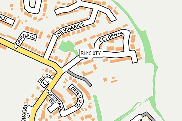 RH15 0TY map - OS OpenMap – Local (Ordnance Survey)