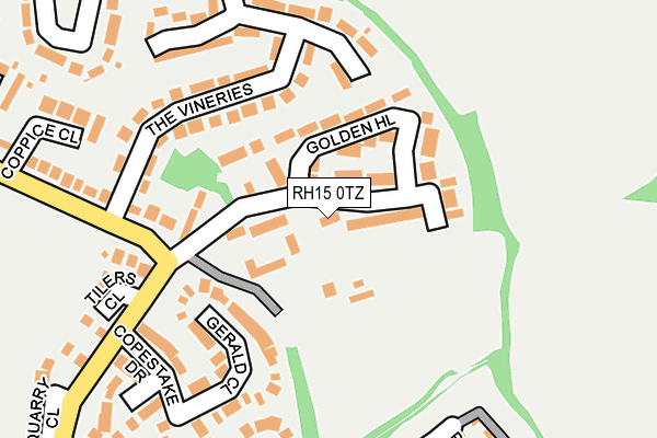 RH15 0TZ map - OS OpenMap – Local (Ordnance Survey)