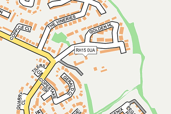 RH15 0UA map - OS OpenMap – Local (Ordnance Survey)