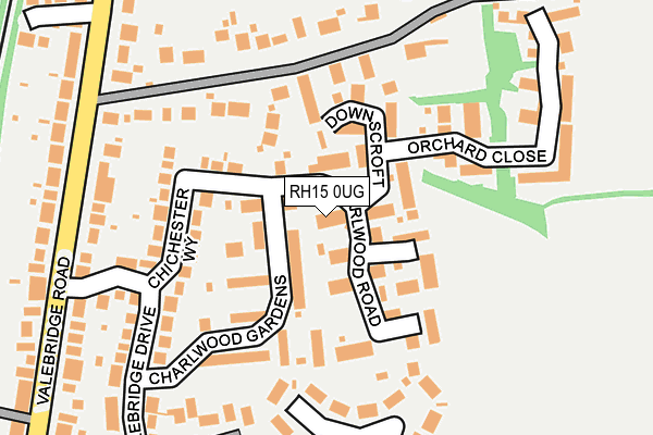 RH15 0UG map - OS OpenMap – Local (Ordnance Survey)