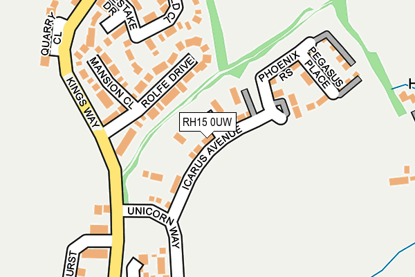 RH15 0UW map - OS OpenMap – Local (Ordnance Survey)