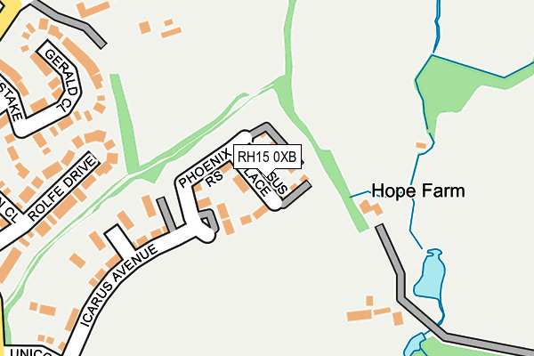 RH15 0XB map - OS OpenMap – Local (Ordnance Survey)