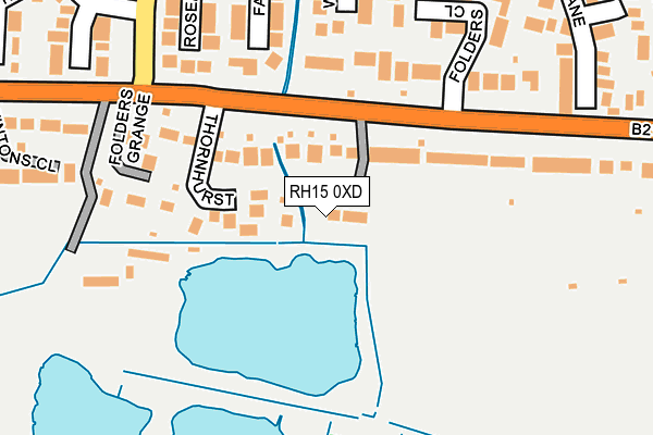 RH15 0XD map - OS OpenMap – Local (Ordnance Survey)