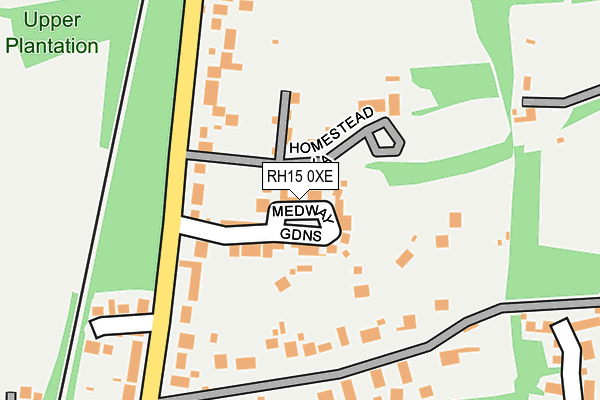 RH15 0XE map - OS OpenMap – Local (Ordnance Survey)