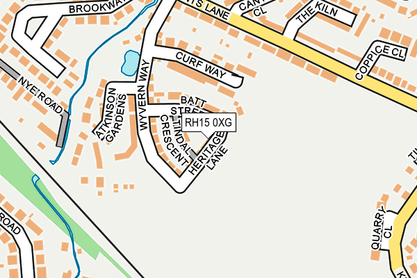 RH15 0XG map - OS OpenMap – Local (Ordnance Survey)