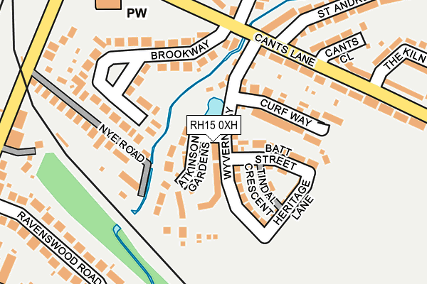 RH15 0XH map - OS OpenMap – Local (Ordnance Survey)