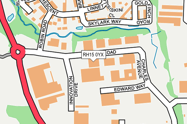 RH15 0YX map - OS OpenMap – Local (Ordnance Survey)