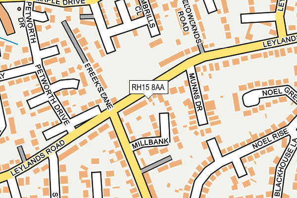 RH15 8AA map - OS OpenMap – Local (Ordnance Survey)