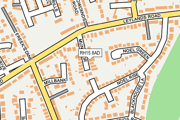 RH15 8AD map - OS OpenMap – Local (Ordnance Survey)