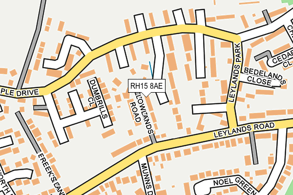 RH15 8AE map - OS OpenMap – Local (Ordnance Survey)