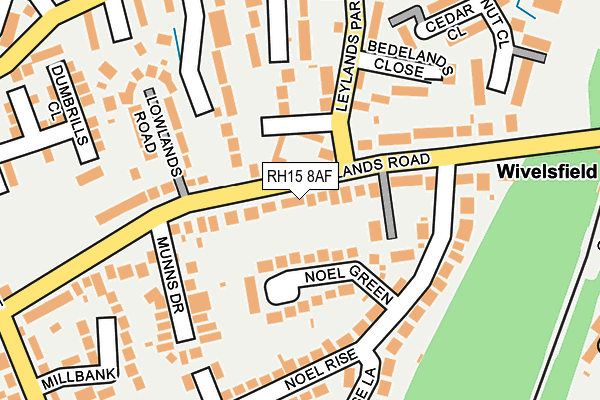 RH15 8AF map - OS OpenMap – Local (Ordnance Survey)