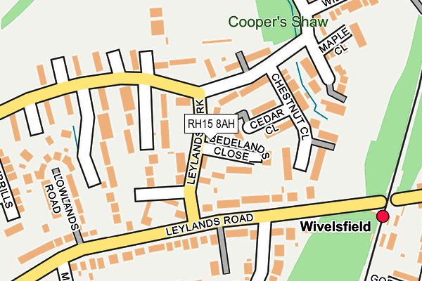 RH15 8AH map - OS OpenMap – Local (Ordnance Survey)