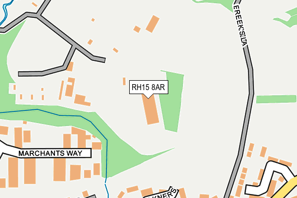 RH15 8AR map - OS OpenMap – Local (Ordnance Survey)