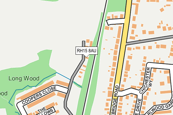 RH15 8AU map - OS OpenMap – Local (Ordnance Survey)