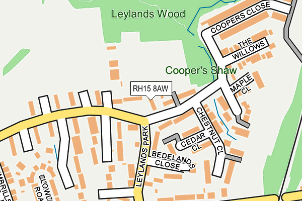 RH15 8AW map - OS OpenMap – Local (Ordnance Survey)