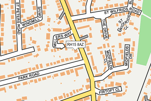RH15 8AZ map - OS OpenMap – Local (Ordnance Survey)