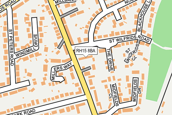 RH15 8BA map - OS OpenMap – Local (Ordnance Survey)