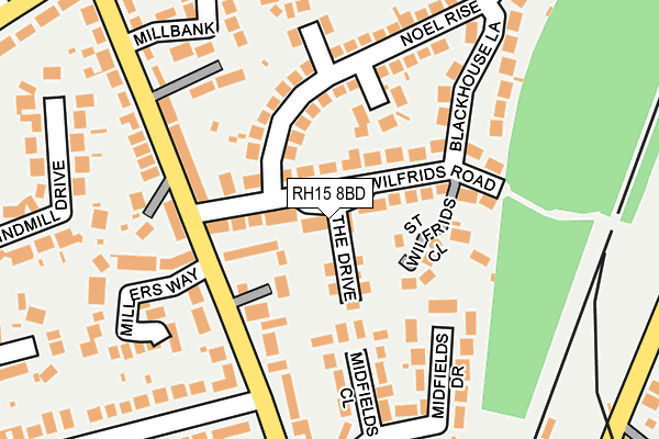 RH15 8BD map - OS OpenMap – Local (Ordnance Survey)