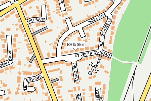 RH15 8BE map - OS OpenMap – Local (Ordnance Survey)