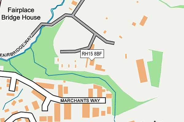 RH15 8BF map - OS OpenMap – Local (Ordnance Survey)
