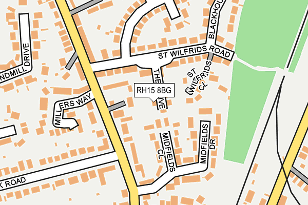 RH15 8BG map - OS OpenMap – Local (Ordnance Survey)