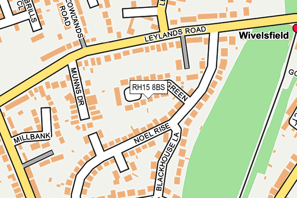 RH15 8BS map - OS OpenMap – Local (Ordnance Survey)