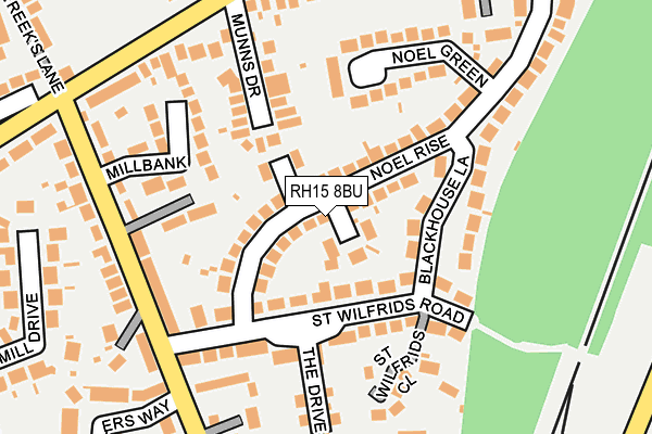 RH15 8BU map - OS OpenMap – Local (Ordnance Survey)